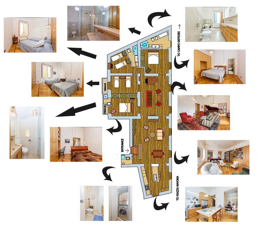 Habitat'S Navona 4Br Apartment Рим Экстерьер фото